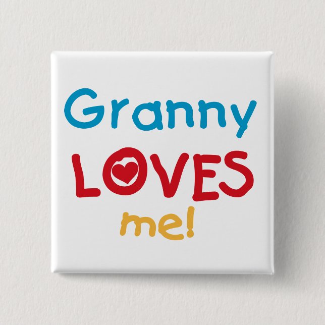Granny Kärlek Me Tshirts och Gifts Knapp (Framsida)