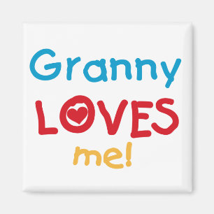 Granny Kärlek Me Tshirts och Gifts Magnet
