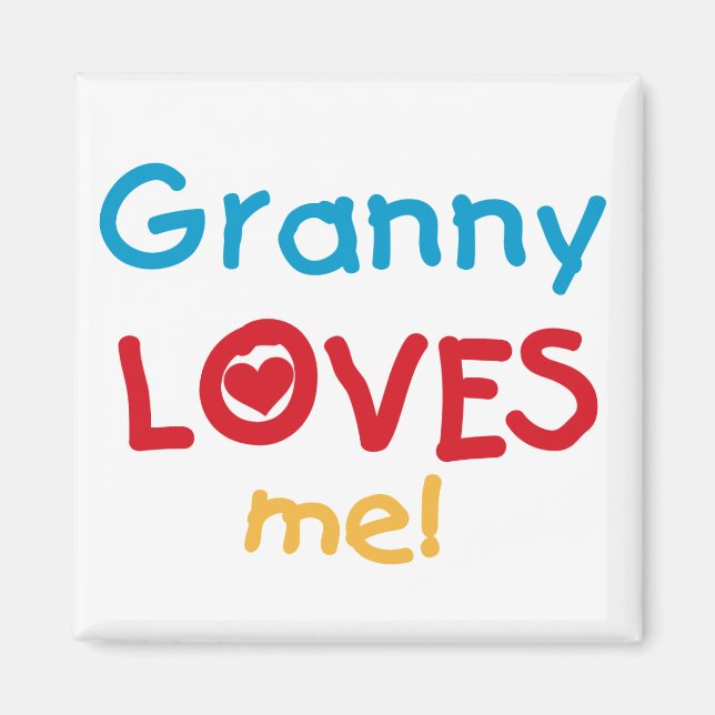Granny Kärlek Me Tshirts och Gifts Magnet (Framsidan)