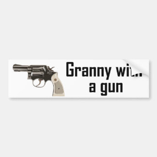 Granny med ett vapen bildekal