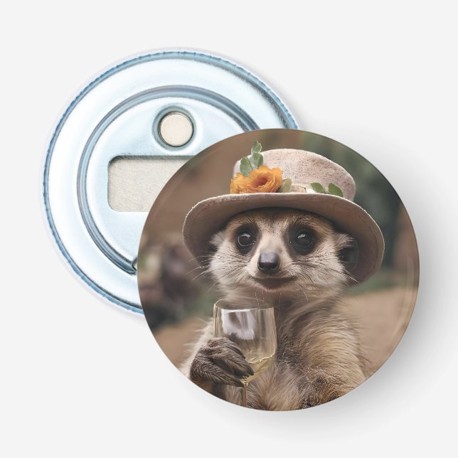 Granny Meerkat Vin Time Flasköppnare (Framsidan)