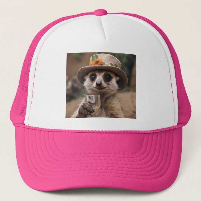 Granny Meerkat Vin Time Keps (Framsida)