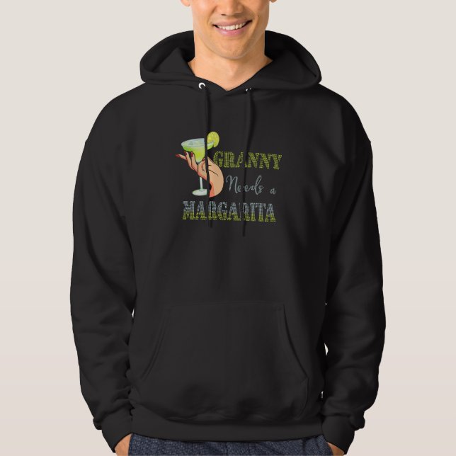Granny Needs a Margarita Mother s Day Cocktail Hoodie (Framsida)