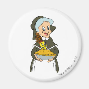 Granny och TWEETY™ Paj Magnet