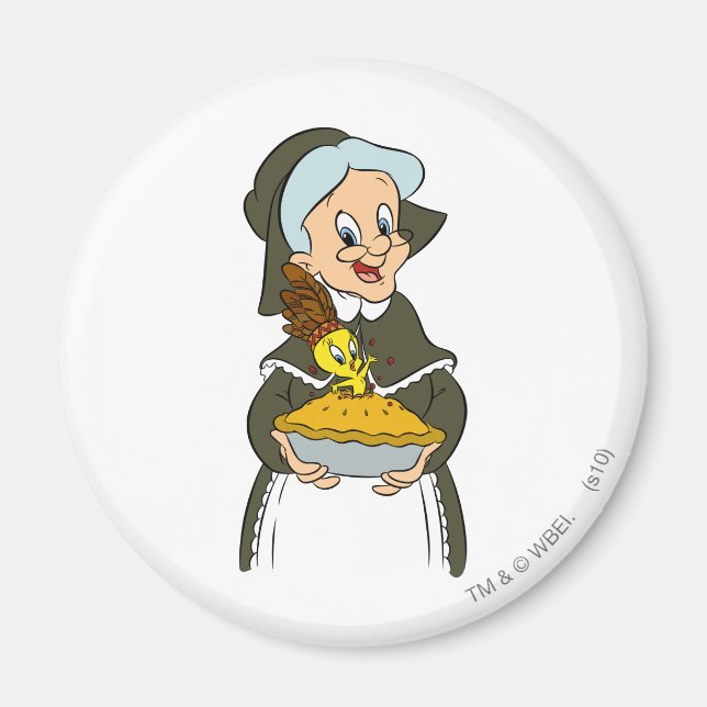 Granny och TWEETY™ Paj Magnet (Framsidan)