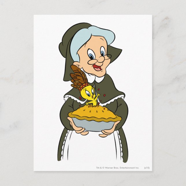 Granny och TWEETY™ Paj Vykort (Framsida)