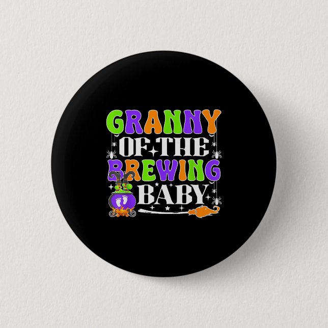 Granny Of The Brewing Baby Halloween Witch Baby Sh Knapp (Framsida)