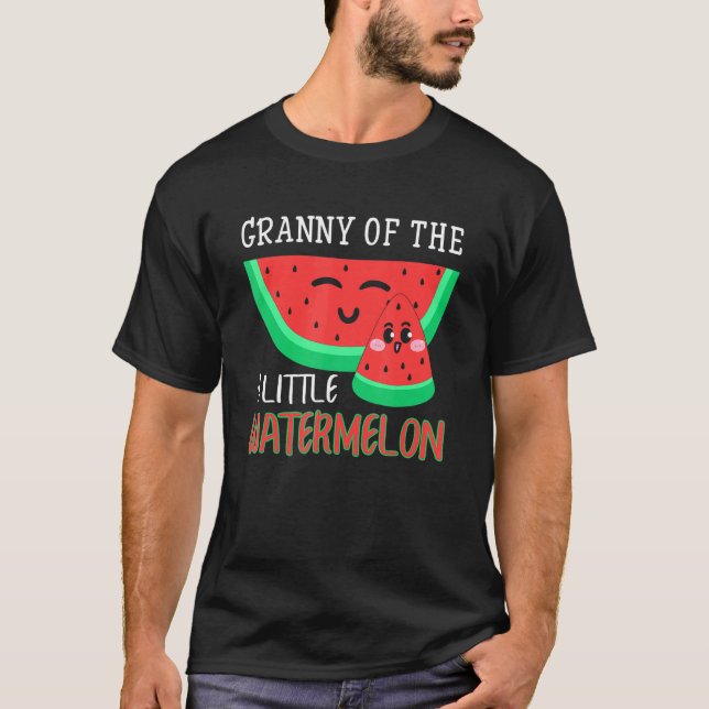 Granny of the Little Watermelon Melon Family Match T Shirt (Framsida)