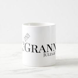 Granny or Grammy Established Custom Year Modern  Kaffemugg