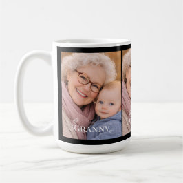 Granny Photo Established Year Modern Heart Kaffemugg