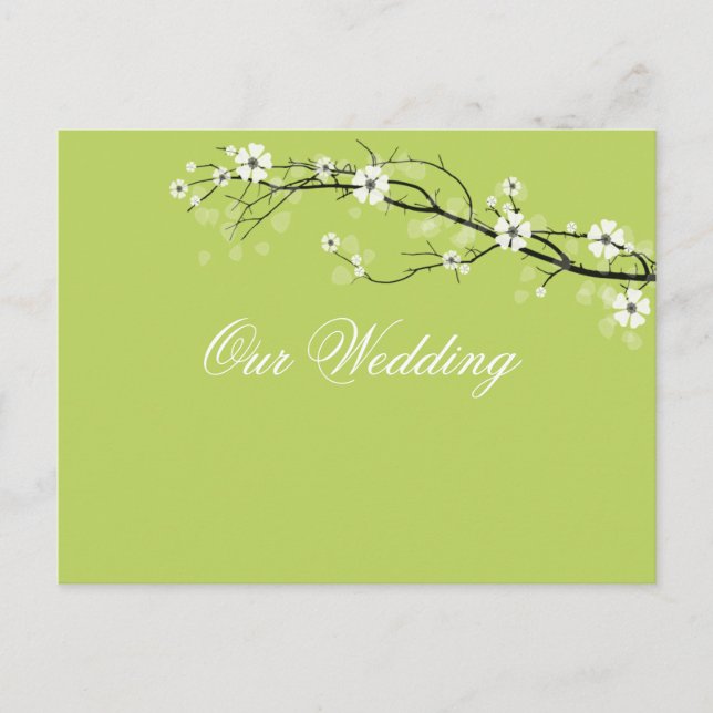 Granny Smith äppelblomster sparar datum/gör-det-sj Meddelande Vykort (Framsida)