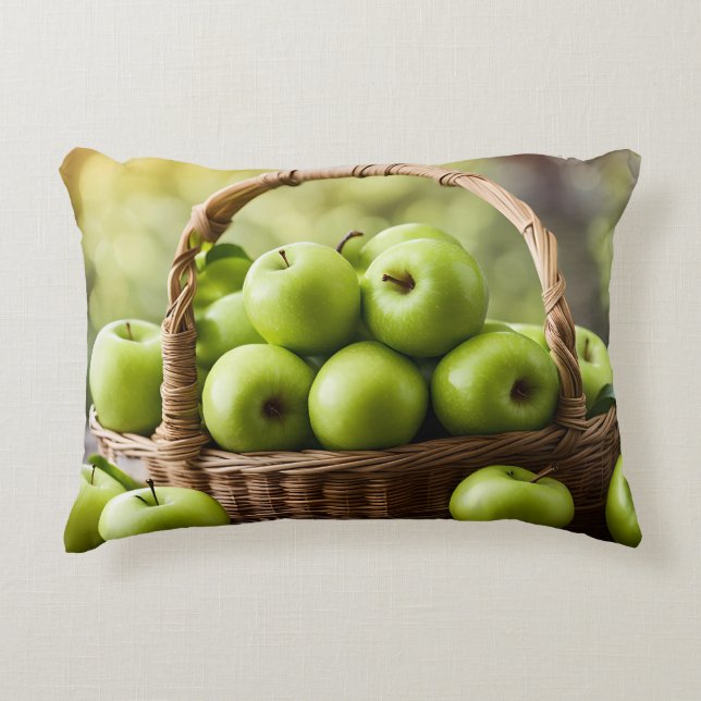 Granny Smith-äpplen Prydnadskudde (Framsidan)