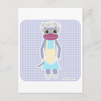 Granny Sock monkey Vykort
