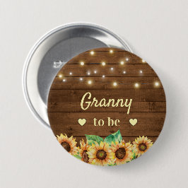 Granny som ska bli New Grandmor SunblommBaby Showe Knapp
