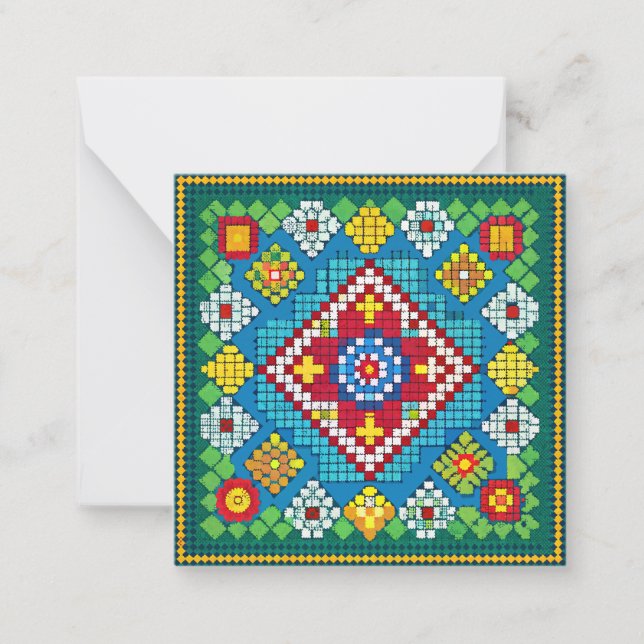 Granny Square Bloomers Anteckningskort (Framsida)