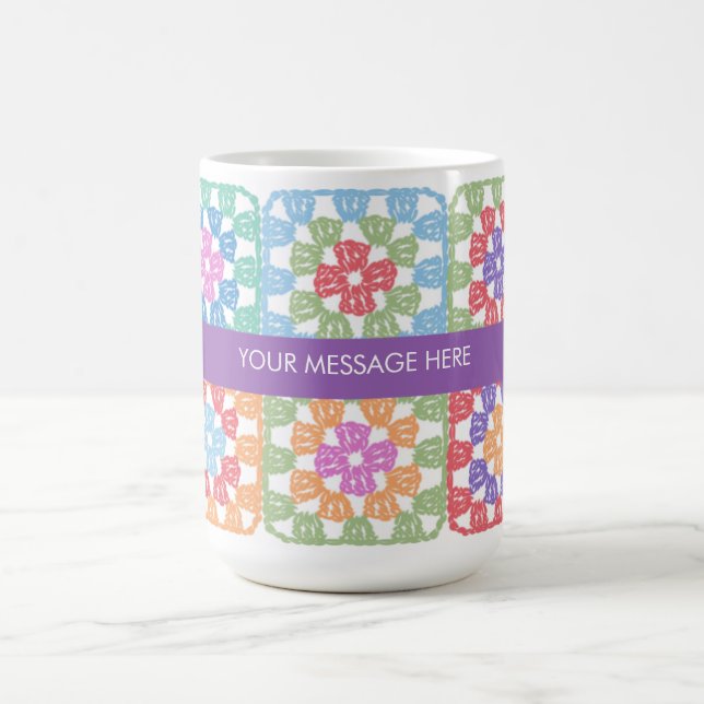 Granny Squares Crochet Mugg (Center)