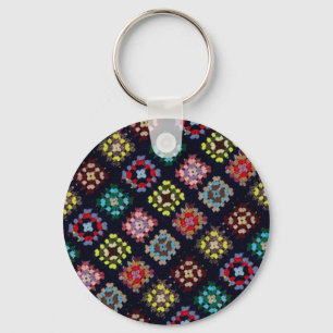 Granny Squares Nyckelring