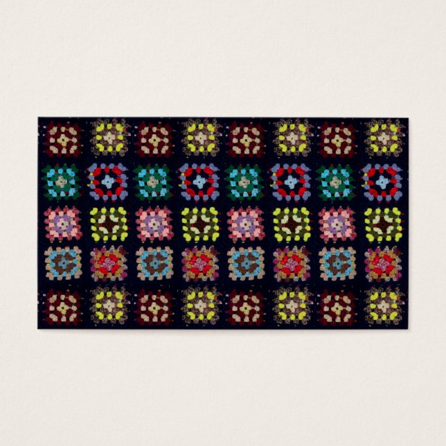 Granny Squares Visitkort (Framsidan)