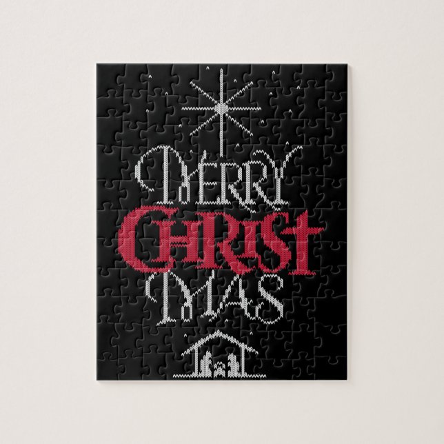 Granny Sticka Religiösa Christian - God jul Pussel (Vertikal)