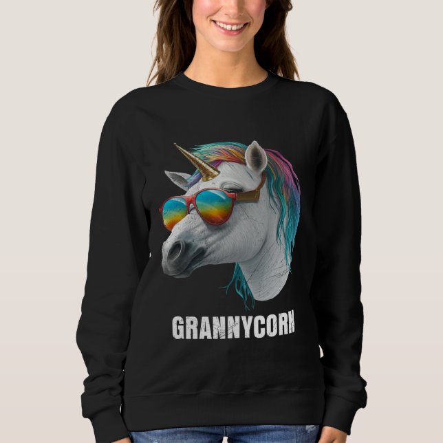 Grannycorn Mother s Day Unicorns Grandmacorn Grand T Shirt (Framsida)