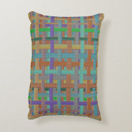 Grannys-färgaden är "plaid" i bablap- eller arbets prydnadskudde