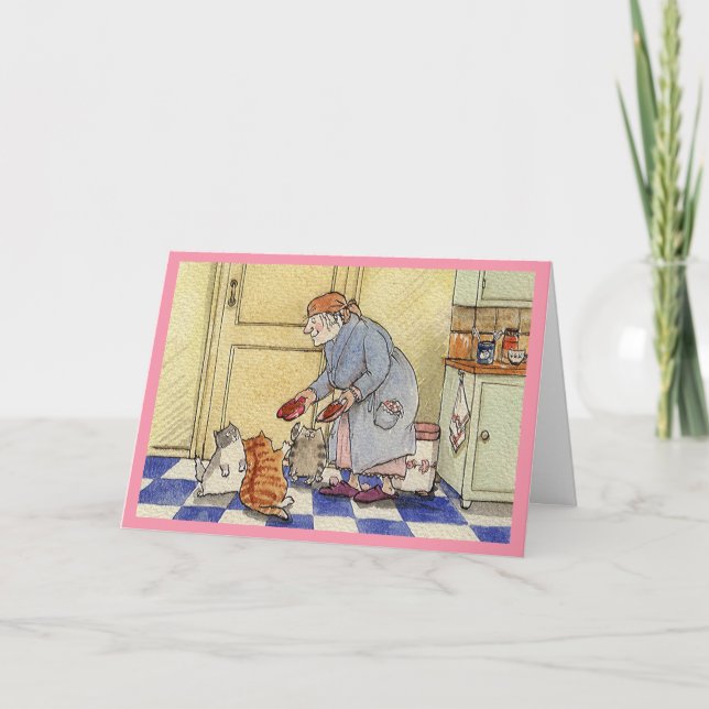 Grannys kort för kattpension (Framsida)