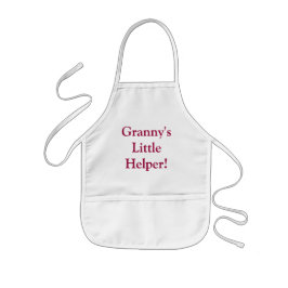 Grannys lilla Helper! Barn, apron Barnförkläde