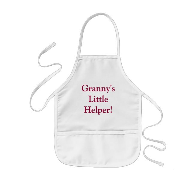 Grannys lilla Helper! Barn, apron Barnförkläde (Framsidan)