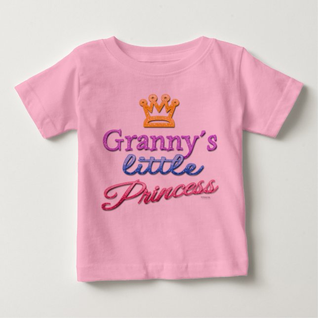Grannys lilla prinsessan Baby Småbarn T-Shirt (Framsida)