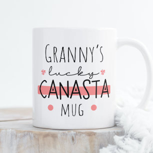 Grannys Lucky Canasta Mugg - Personalizable
