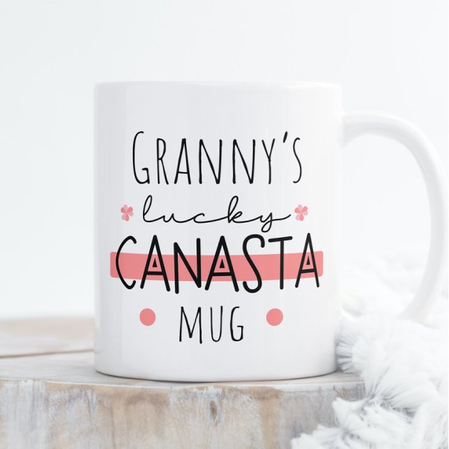 Grannys Lucky Canasta Mugg - Personalizable (Skapare uppladdad)
