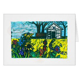 Grannys trädgård och granddads Toolshed Hälsningskort