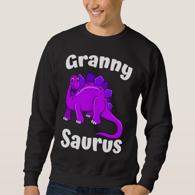 Grannysaurus Granny Dinosaur  Dino Mother's Day Lång Ärmad Tröja (Framsida)