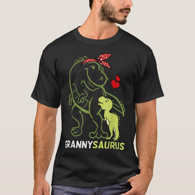 Grannysaurus Granny Tyrannosaurus Dinosaur Baby Mo T Shirt (Framsida)