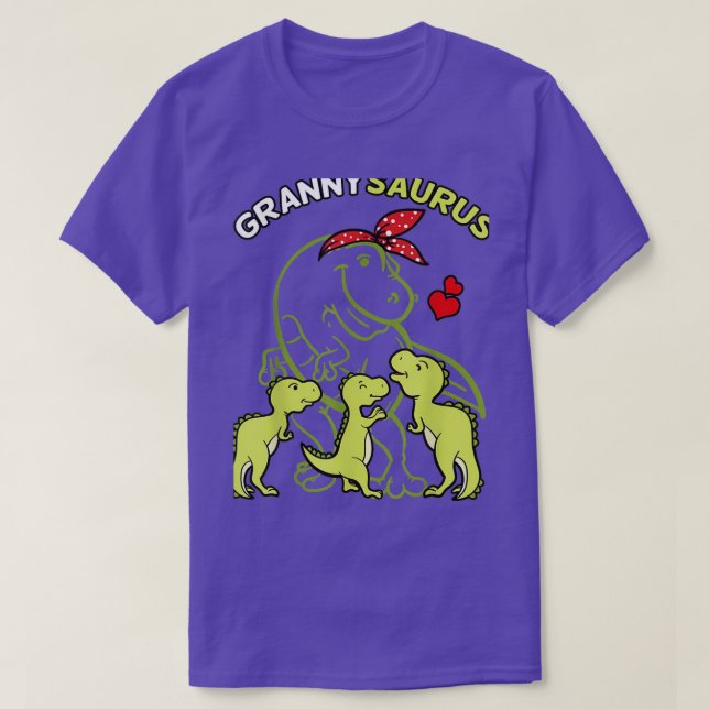 Grannysaurus Granny Tyrannosaurus Dinosaur Mammor T Shirt (Design framsida)