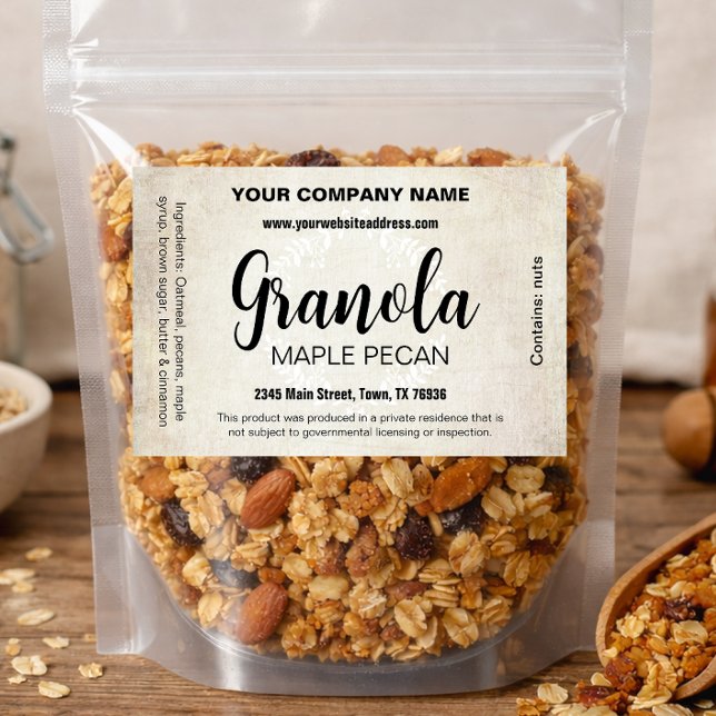 Granola Anpassningsbar Hemlagad Etikett Gran001cbb (Skapare uppladdad)