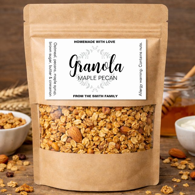 Granola (eller din formulering) Hemmagjord Etikett (Skapare uppladdad)