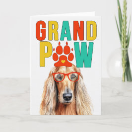 GranPAW Afghan Hound GrandDOG Grandföräldrar Day Helgkort