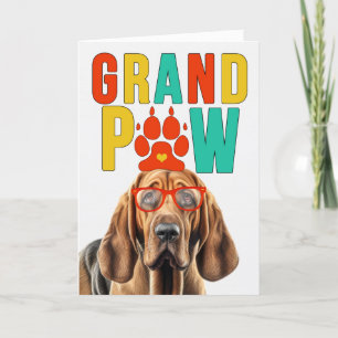 GranPAW Bloodhound Hund Funny Grandparent Day Helgkort