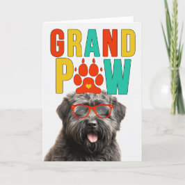 GranPAW Bouvier Hund Funny GrandföräldrDay Helgkort