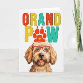 GranPAW Caramel Labradoodle Funny Grandföräldrar D Helgkort