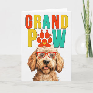 GranPAW Caramel Labradoodle Funny Grandföräldrar D Helgkort