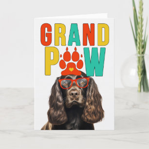 GranPAW Chocolate Cocker Funny GrandföräldrDay Helgkort