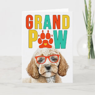 GranPAW Cockapoo GrandDOG Grandföräldrar Day Helgkort