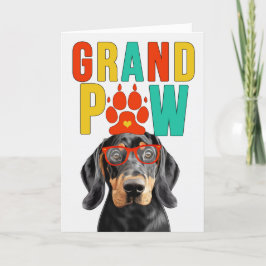 GranPAW Coonhound Hund Funny Grandparent Day Helgkort