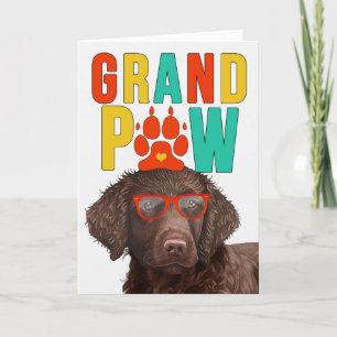 GranPAW Curly Jackat Hund Funny Grandparent Day Helgkort