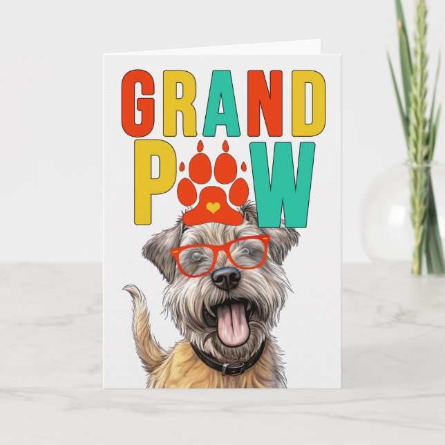 GranPAW Glen of Imaal HUND Grandföräldrar Day Helgkort (Framsida)