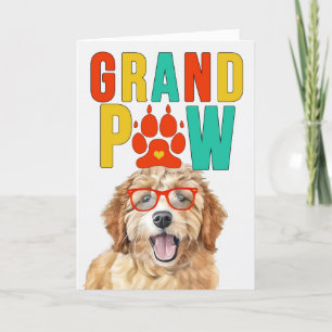 GranPAW Goldendoodle HUND Funny GrandföräldrDay Helgkort