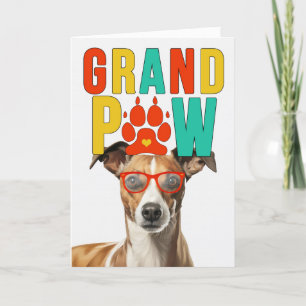 GranPAW-Hund för textavsnitt Funny Grandparent Day Helgkort