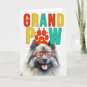 GranPAW Keeshond Hund Funny Grandparent Day Helgkort